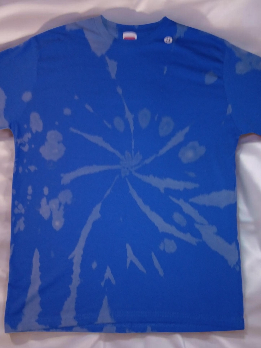 Men's Blue Tie-Dye Short Sleeve Tee